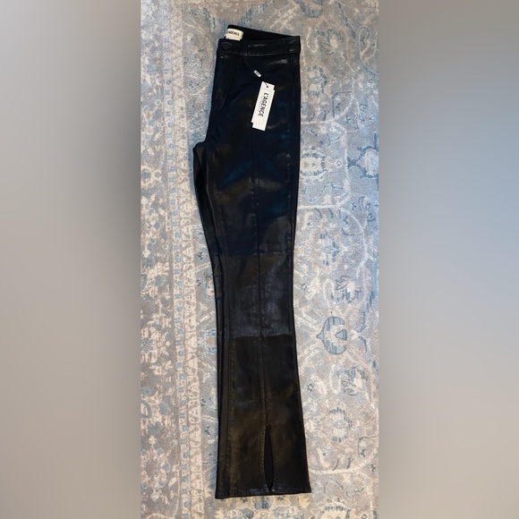 L'AGENCE Beatrix Coated Split-Hem Bootcut Jeans in Black Size 29 NWT - Picture 5 of 11